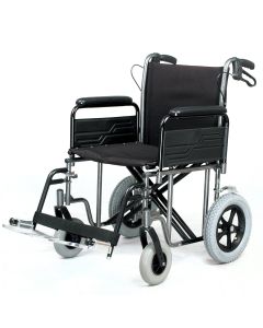 Roma Medical 1485X HD Bariatric Transit Wheelchair shown from the side view