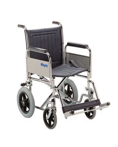 Days-238-23FB Fixed back wheelchair with chrom frame shown from the side view