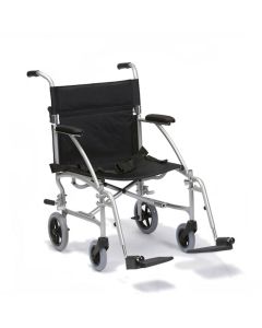 Side view of the Drive Medical aluminium travelling wheelchair 