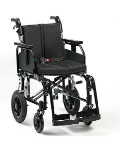 Drive Enigma Aluminium Super Deluxe 2 Transit Wheelchair shown from the side view