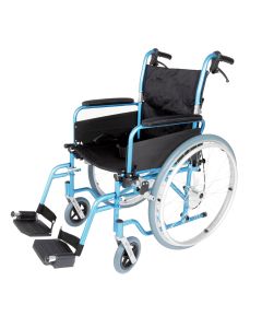 Esteem lightweight self propelled folding wheelchair in blue