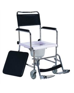 Chrome Mobile Commode Chair