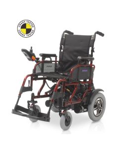 Roma Shoprider Sirocco electric wheelchair shown without seat cushion