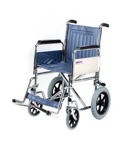Roma Medical 1430 Steel Transit Wheelchair From The Side