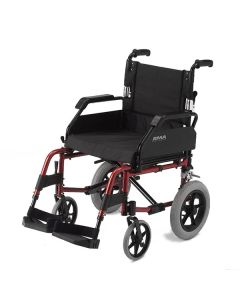 Roma Medical 1530 Lightweight Transit Wheelchair Show in Red
