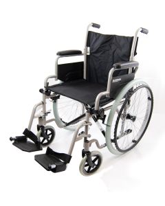 Roma Medical 1050 Self Propelled Wheelchair viewed from the side angle