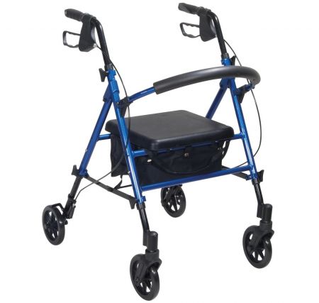 Drive Medical Aluminium Rollator with Adjustable Seat Height