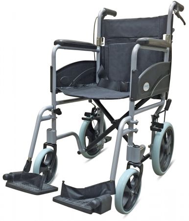 Z-Tec 601X Aluminium Transit Wheelchair With Attendant Brakes