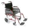 Esteem Lightweight Alloy Transit Wheelchair with brakes seen from the side
