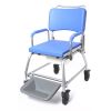Days Healthcare Atlantic commode & shower chair complete with foot rest viewed from the side