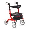 A side view of the Nitro rollator in red