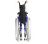 UGO Sprite childs Wheelchair shown folded ready for storage with a rear view
